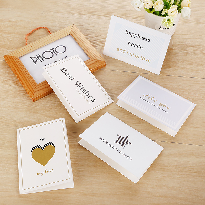 Best Sellers fashion Simplicity english Greeting cards Folding Card Blessing Message card Thanksgiving Florist flower packing 6/packagein the Festive supplies/Gift , Greeting Cards/Card category - from Buy2taobao.com to provide professional Taobao agent buy service