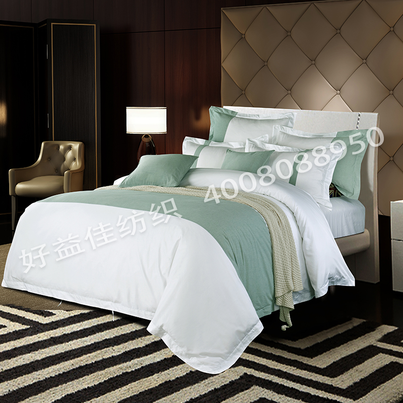 style Cotton and hemp Satin Four piece suit theme Hotel Bedclothes Cotton sheet Simplicityin the Bedclothes , Bedding Sets/Family of four/Multiple sets of category - from Buy2taobao.com to provide professional Taobao agent buy service