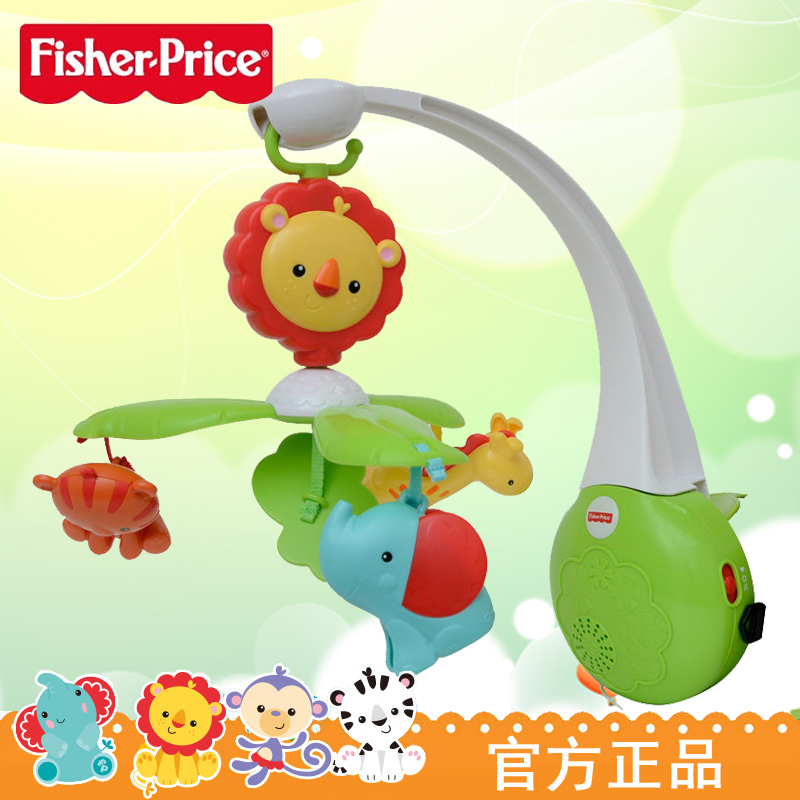 費雪新生嬰幼兒多功能缤紛動物豪華床鈴安撫哄睡電動旋轉音樂在類目 玩具/童車/益智/積木/模型, 幼兒響鈴/布玩/安撫玩具, 牀鈴/牀掛中 - 來自Buy2taobao.com提供專業的淘寶代購服務