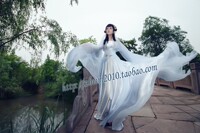 包邮-COSPLAY 犬夜叉<em>桔梗</em>衣服 巫女服 COS服
