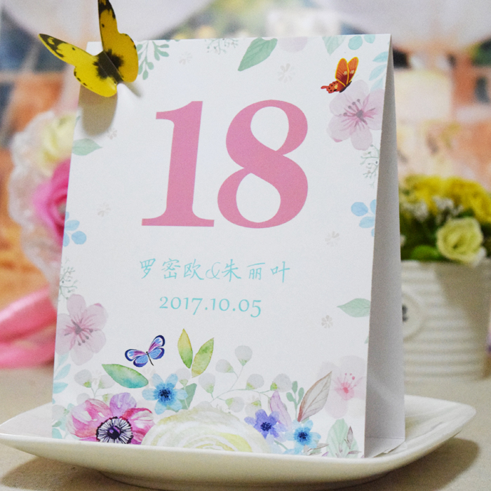 定制花蝶戀婚慶用品 婚禮席位卡 桌卡創意 座位卡 桌牌 婚宴布置在類目 節慶用品/禮品, 席位卡中 - 來自Buy2taobao.com提供專業的淘寶代購服務