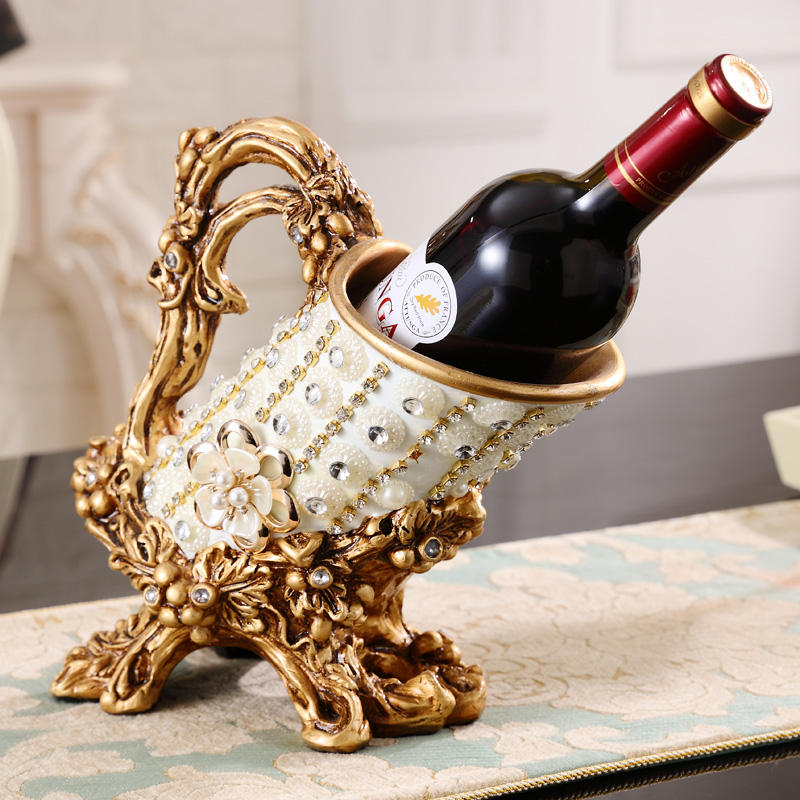 European style Wine rack Luxurious Home Furnishing originality resin marry gift a living room Arts and Crafts Wine cabinet ornament Decorationin the Home accessories , Decoration category - from Buy2taobao.com to provide professional Taobao agent buy service