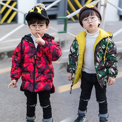 男童棉服2018新款1宝宝冬装棉衣两面穿小童洋气加厚外套棉袄潮4岁