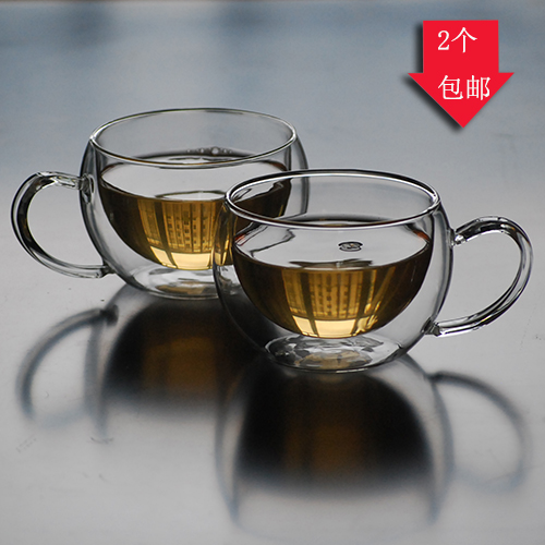 圆头玻璃双层隔热杯创意咖啡杯卡通牛奶杯可爱玻璃水杯 果汁杯|ruв категории посуда, кубок/кубок/чайник, молочный кубок/молочный кубок - от Buy2taobao.com для оказания профессиональной услуги покупки агента Taobao