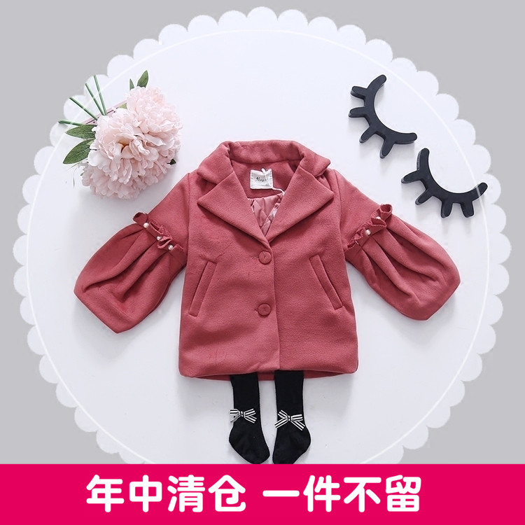 清倉童裝女童新款冬裝女寶寶加厚外套小童韓版羊絨大衣毛呢上衣在類目 童裝/嬰兒裝/親子裝, 外套/夾克/大衣, 呢大衣中 - 來自Buy2taobao.com提供專業的淘寶代購服務