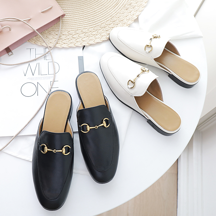 907 The first layer cowhide genuine leather Baotou Half dragged Muller slipperin the Women's Shoes, Slippers category - from Buy2taobao.com to provide professional Taobao agent buy service