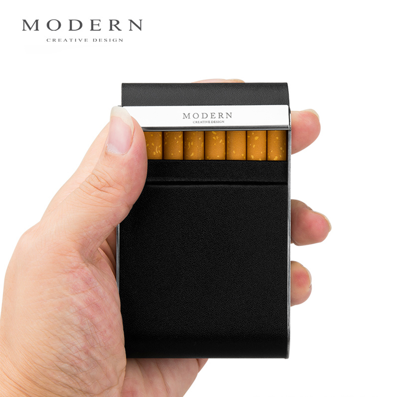 Germany originality Metal genuine leather Cigarette case 10/16/20 ultrathin lady Portable personality Stainless steel Cigarette casein the ZIPPO/Swiss Army Knife/Glasses , Smoking , Cigarette case category - from Buy2taobao.com to provide professional Taobao agent buy service