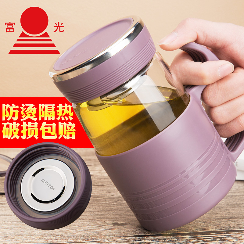 Tomimitsu glass Portable Water cup Office Cup With cover filter screen glass men and women household Make tea Flower cupin the Tableware , Cup/Cups/Kettle , Glass category - from Buy2taobao.com to provide professional Taobao agent buy service
