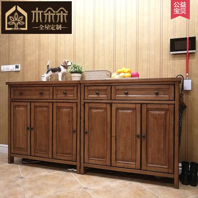 Blossoming American style furniture Log Sideboard Vestibular Ark Entrance cabinet pbhh rural customized Solid wood Shoe cabinetin the Residential furniture , Cabinet , Shoebox category - from Buy2taobao.com to provide professional Taobao agent buy service