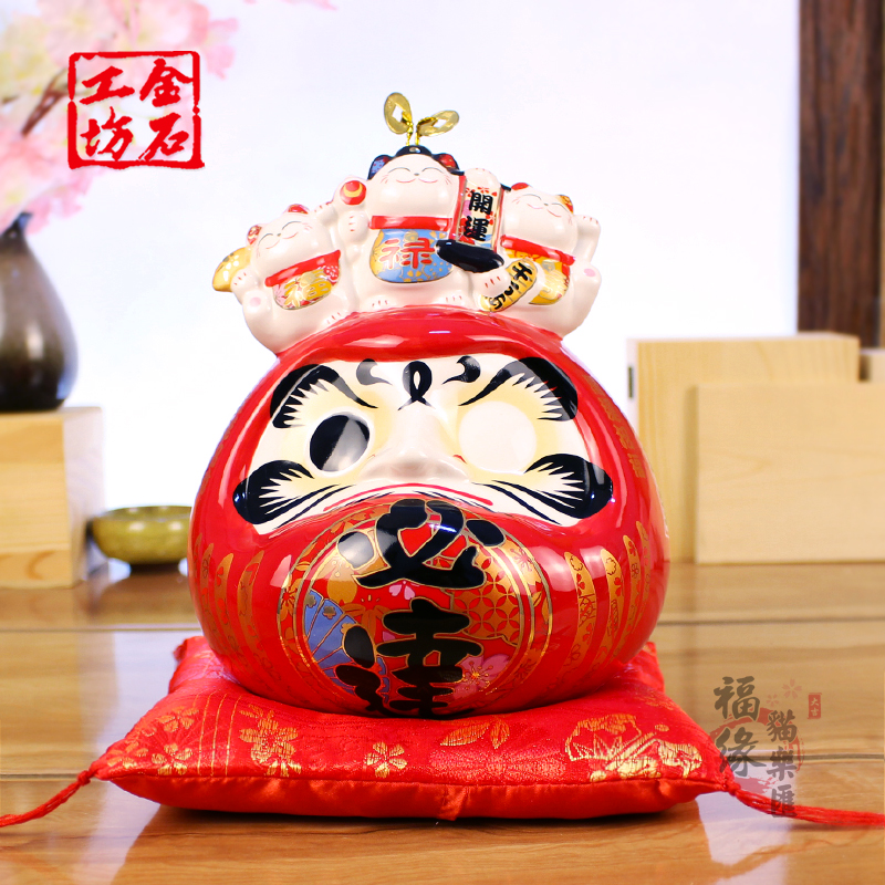 金石工坊达摩财神福财必达大号开运招财猫摆件开业陶瓷目标必达在类目 家居饰品, 装饰器皿, 招财猫中 - 来自Buy2taobao.com提供专业的淘宝代购服务