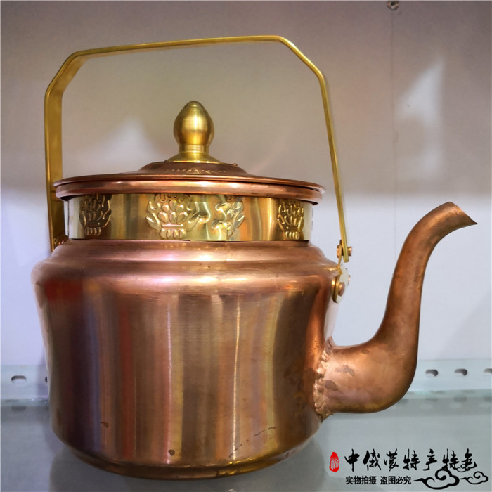 蒙古族藏奶茶壶纯铜全铜水壶蒙餐酒店饭店用品餐具酥油茶壶2.5升|msdalam kategori pinggan mangkuk, set teh, teko - dari Buy2taobao.com untuk memberikan perkhidmatan ejen Taobao profesional membeli