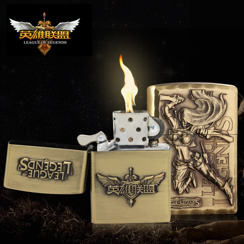 League of Legends Kerosene lighter personality LOL character relief Bronze Kerosene Machine originality LOL Custom letteringin the ZIPPO/Swiss Army Knife/Glasses , Brand lighters and accessories , Other , Kerosene lighter category - from Buy2taobao.com to provide professional Taobao agent buy service