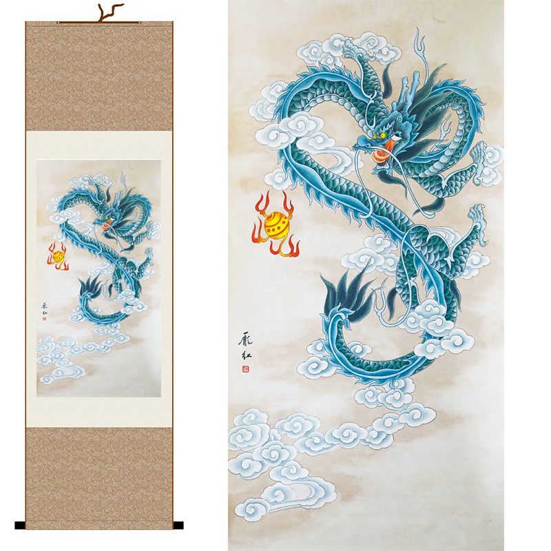 Dragon Flying silk Painting traditional Chinese painting portrait Decorative painting a living room Entrance painting Scroll painting Hanging picture gift Customizablein the Home accessories , Decorative painting , Traditional Chinese painting category - from Buy2taobao.com to provide professional Taobao agent buy service