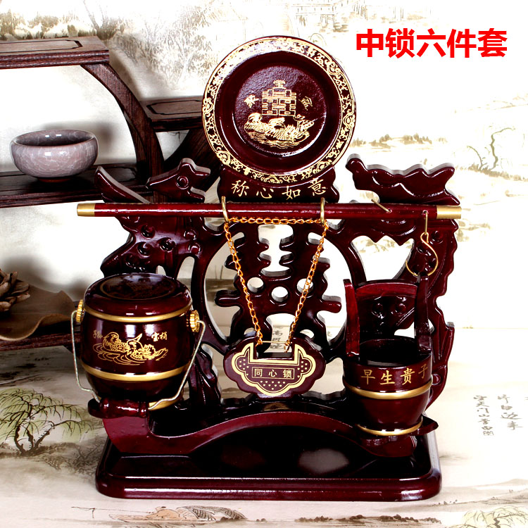 Wedding supplies Descendants barrel Six piece set Roses Conjugal love Lifetime solid wood Descendants 6 Set of partsin the Festive supplies/Gift , Wedding Themes/Props , Descendants barrel category - from Buy2taobao.com to provide professional Taobao agent buy service