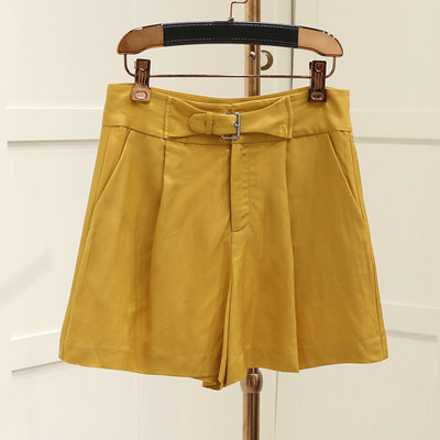 四期●新款裤子2017夏装女装7X1557气质高腰阔腿短裤热裤