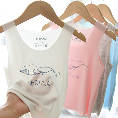 夏日薄款 无痕随心裁竹纤维儿童背心 男童女童宝宝中大童 无骨