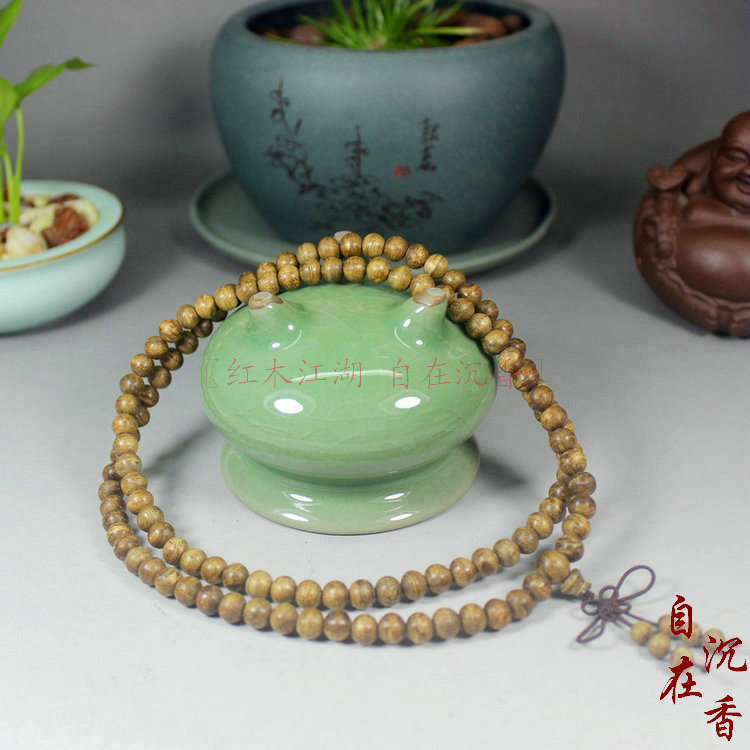 精选品质 油线缠珠 印尼加里曼丹天然沉香佛珠念珠6mm108颗7.8克|msdalam kategori Aksesori/Barang Kemas Fesyen, tasbih/gelang kayu, tasbih/tasbih - dari Buy2taobao.com untuk memberikan perkhidmatan ejen Taobao profesional membeli