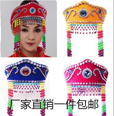 蒙古族舞蹈演出头饰 少数民族服装配饰 内蒙古藏族舞蹈演出帽子新|msdalam kategori Butik wanita / wanita, pakaian/pakaian kebangsaan/peringkat pakaian, pakaian kebangsaan/pakaian - dari Buy2taobao.com untuk memberikan perkhidmatan ejen Taobao profesional membeli