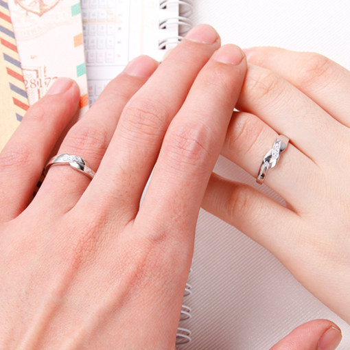 高档品质 925纯银情侣<em>戒指</em> 承诺情侣对戒 <em>结婚</em>