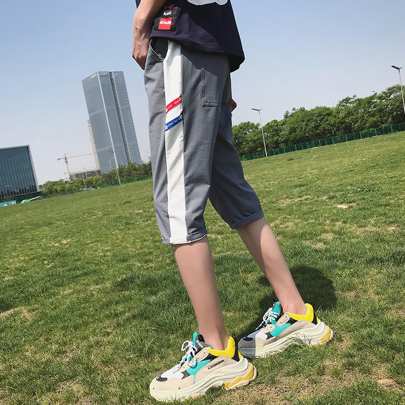 男士夏季运动休闲7分七分中裤宽松夏裤子男生夏天潮男土薄款短裤|msdalam kategori Pakaian Lelaki, seluar santai - dari Buy2taobao.com untuk memberikan perkhidmatan ejen Taobao profesional membeli