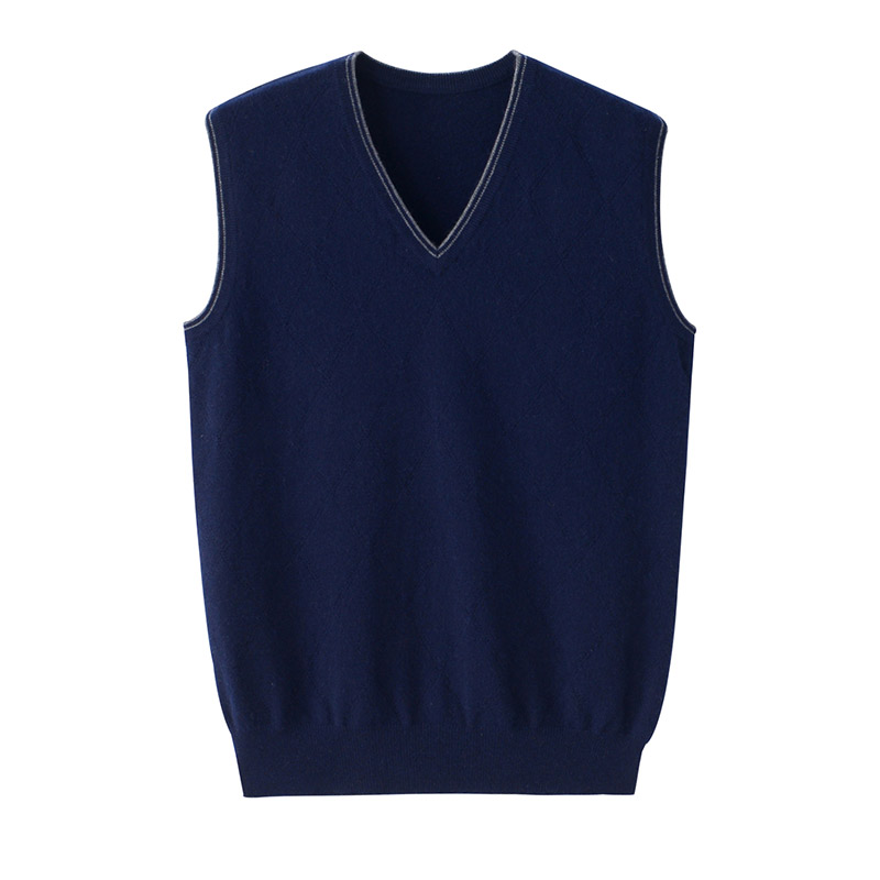 Autumn new pattern man Cashmere vest leisure time standard Self cultivation Vest Teenagers Cashmere Vest waistcoat Color matchingin the Men's clothing, Vest/Vest category - from Buy2taobao.com to provide professional Taobao agent buy service