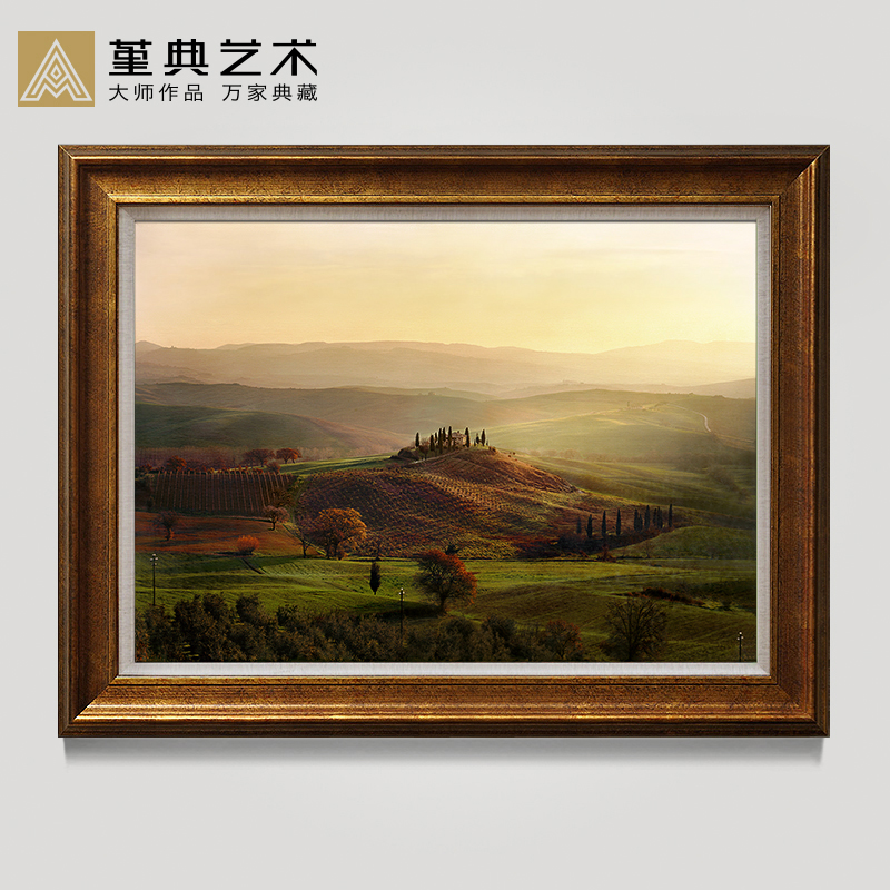欧式客厅装饰画油画美式田园风景画 玄关餐厅办公室挂画 日出庄园在类目 家居饰品, 装饰画, 油画中 - 来自Buy2taobao.com提供专业的淘宝代购服务