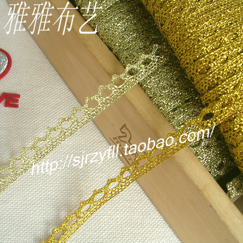 Yaya Clothing accessories DIY Handmade materials Gold Line Dog teeth lace Tooth lace 1cm widein the Home Fabric , Sew DIY Material,Tools and finished products , Sew DIY Fitting/Accessories/Accessories , Lace category - from Buy2taobao.com to provide professional Taobao agent buy service