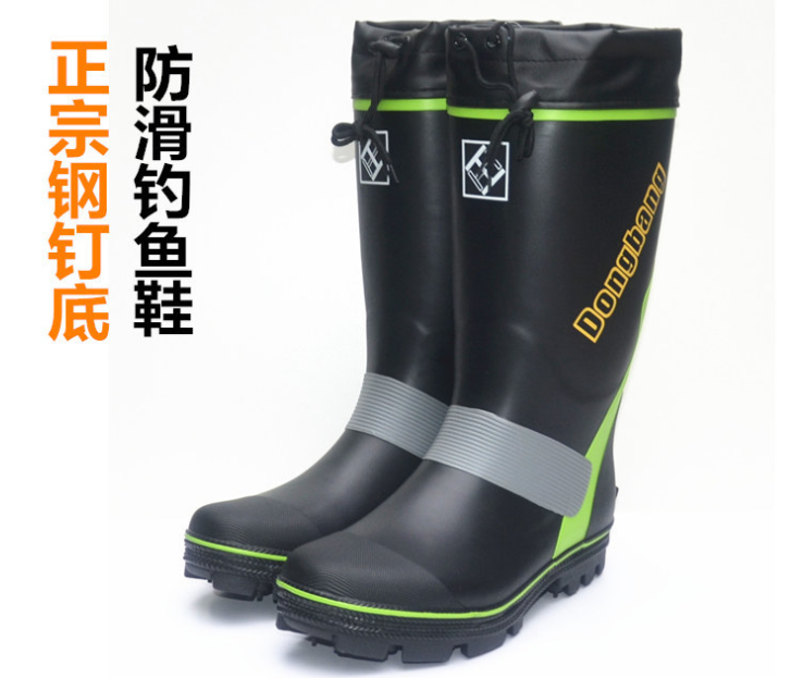 时尚春夏雨鞋男胶鞋钉底高筒野外防滑橡胶男士钓鱼鞋水鞋爬山潮靴|msdalam kategori Kasut lelaki popular, but hujan - dari Buy2taobao.com untuk memberikan perkhidmatan ejen Taobao profesional membeli