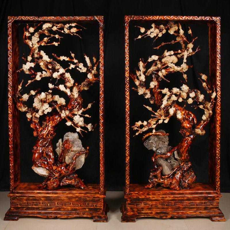 Collection Root carving Chinese style Lagerstroemia Plum blossom Decoration screen partition Entrance Block screen Root a living room Decoration ornamentin the Residential furniture , Screen/Flower Window , Block screen category - from Buy2taobao.com to provide professional Taobao agent buy service