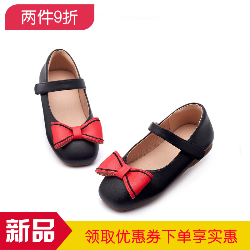 mrbaby儿童小皮鞋女2019秋季时尚蝴蝶结学生软底方头浅口公主单鞋|ruв категории детская обувь/детская обувь/между родителями и детьми обувь, туфли - от Buy2taobao.com для оказания профессиональной услуги покупки агента Taobao