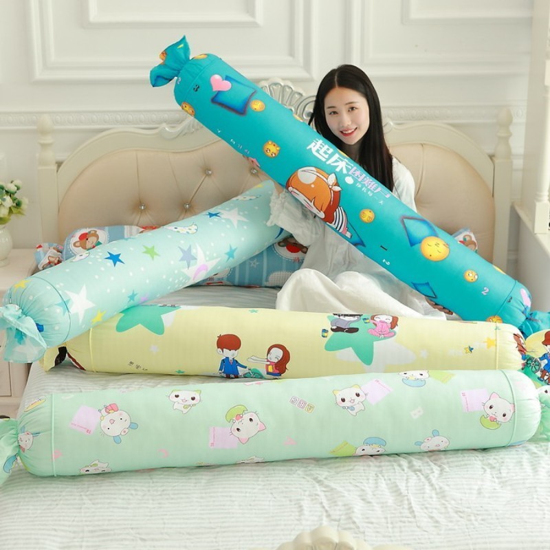 New products candy Cylinder Long pillow Cotton Cartoon Bedside Elongated Double pillow Lumbar pillow Cushion Washablein the Home Fabric , Pillow/Pillow category - from Buy2taobao.com to provide professional Taobao agent buy service