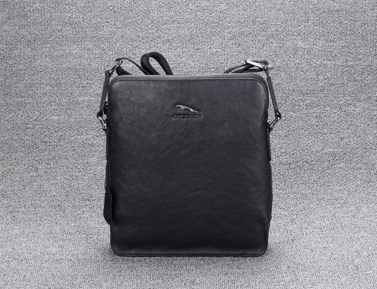 Jaguar Men's bag black Texture Top layer leather One shoulder Diagonal Japanese character bagin the Leather/Lady bags/Men's bag, Men's bags category - from Buy2taobao.com to provide professional Taobao agent buy service