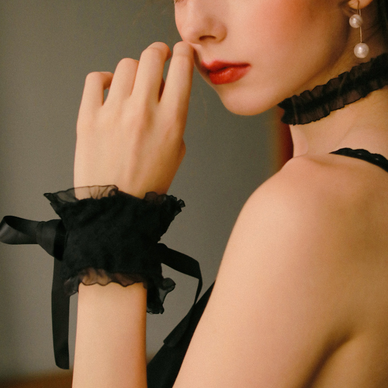 Frenum ventilation Lace Eye mask Bracelet suit Auntie H-017 sexy Lace Underwear partsin the Lingerie/Men's underwear/Tracksuit , Underwear Accessories category - from Buy2taobao.com to provide professional Taobao agent buy service