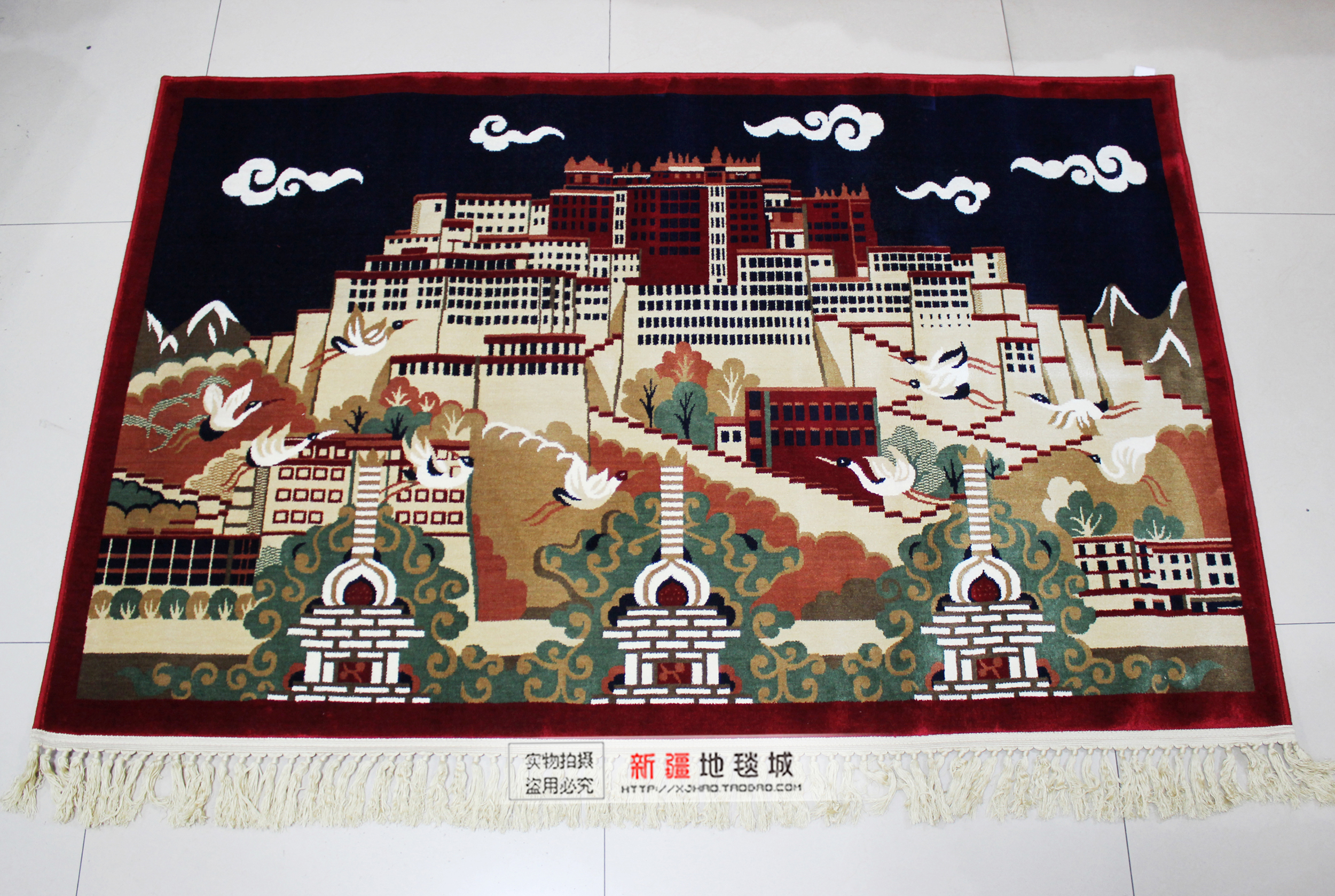 新疆西藏民族挂毯画 布达拉宫客厅卧室壁毯壁挂壁画 山水风景礼品在类目 居家布艺, 挂毯/壁毯中 - 来自Buy2taobao.com提供专业的淘宝代购服务