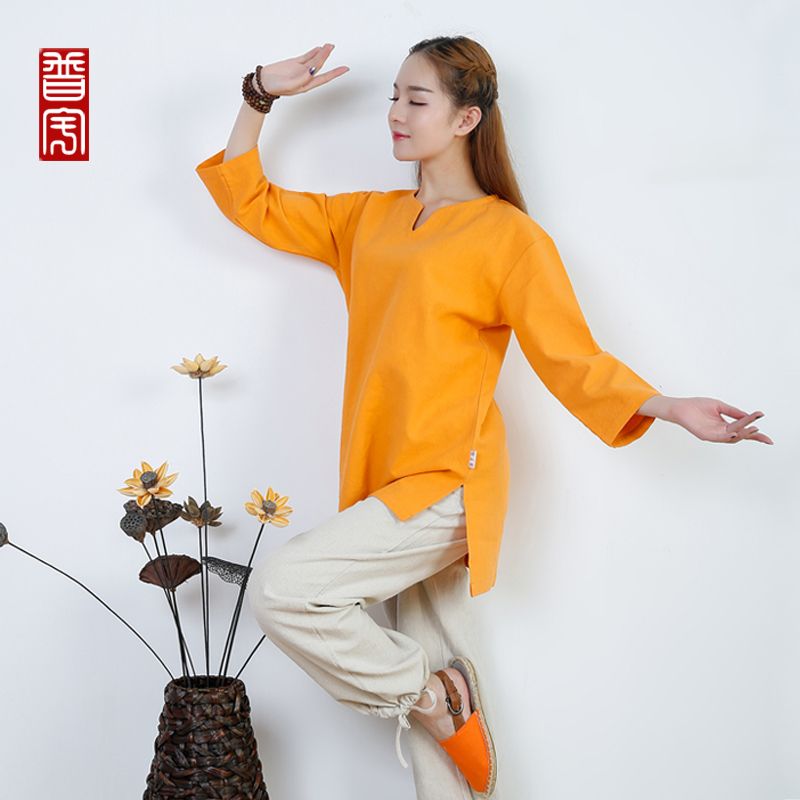 普宇棉麻禅修服新款时尚瑜伽服套装宽松居士服禅服茶服太极女正品在类目 运动/瑜伽/健身/球迷用品, 瑜伽, 瑜伽服中 - 来自Buy2taobao.com提供专业的淘宝代购服务