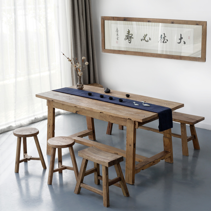 Northern Europe furniture Door Old Elm table All solid wood Log Simple 6 rectangle Table customizedin the Residential furniture , Tables , Dining table category - from Buy2taobao.com to provide professional Taobao agent buy service