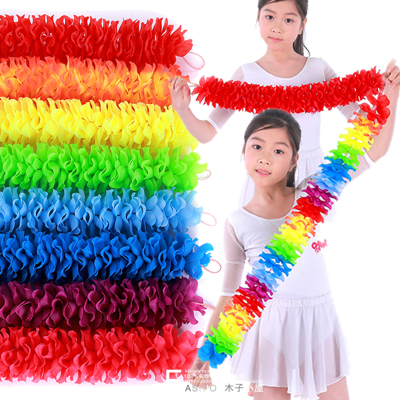 夏威夷花环 松紧花绳 学校早操表演道具 幼儿舞蹈花绳钢丝花环|msdalam kategori sukan/Yoga/kecergasan/bekalan peminat, Dance/Aerobik/Gymnastics, Hula, Hula Set - dari Buy2taobao.com untuk memberikan perkhidmatan ejen Taobao profesional membeli