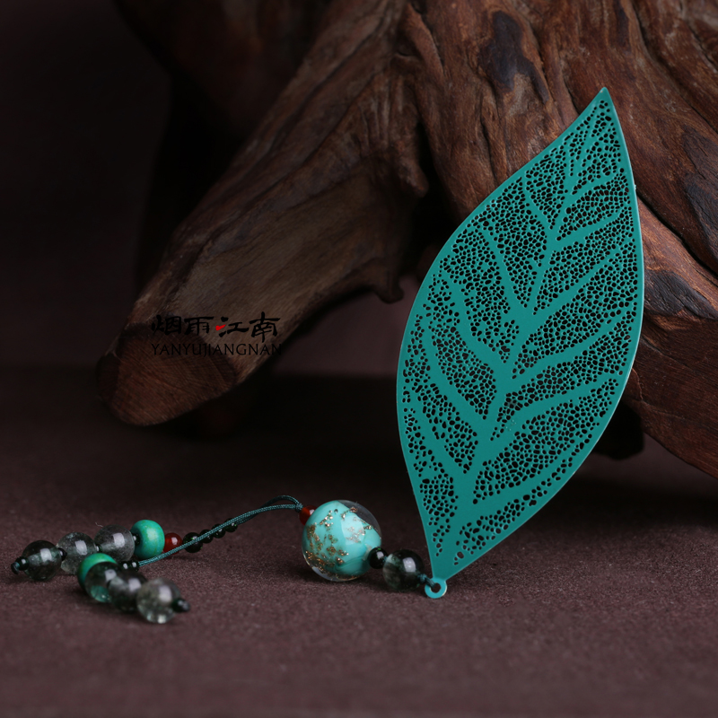 Intrigue Vein Metal bookmarks Original Chinese style classical originality Refinement Leaf crystal agate tasselsin the Electronic Dictionary/Electronic paper book/Stationery , The paper book , Bookmarks category - from Buy2taobao.com to provide professional Taobao agent buy service