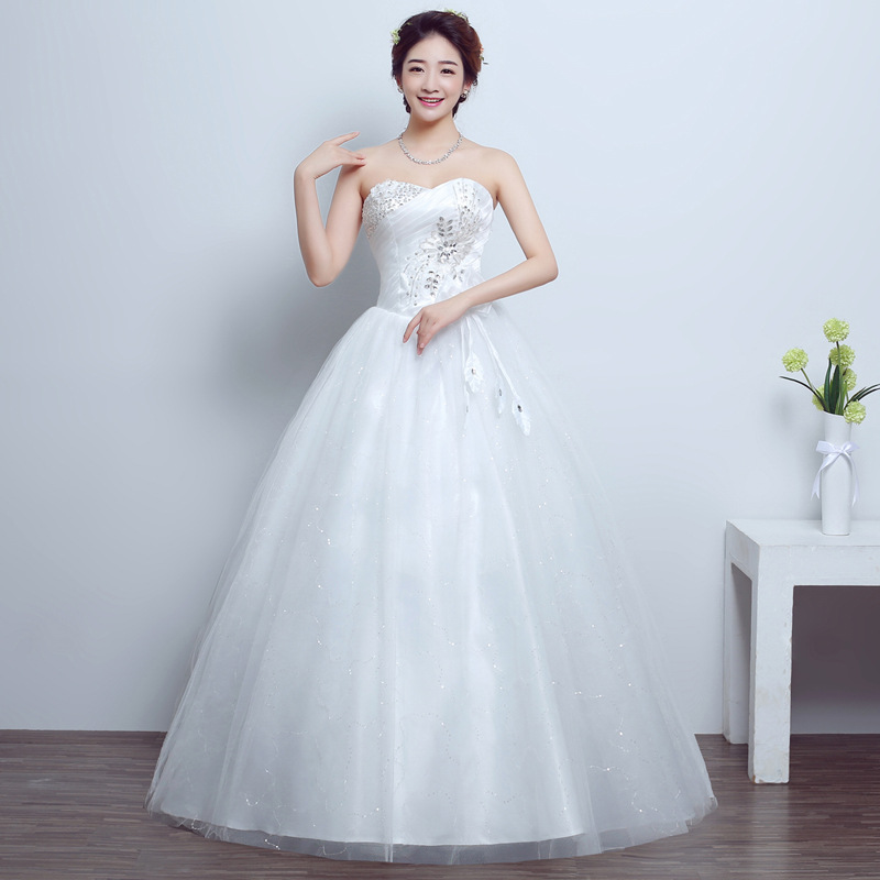婚紗禮服新款2019韓式時尚長拖尾齊地大碼顯瘦新娘抹胸春夏季015在類目 女裝/女士精品, 婚紗/旗袍/禮服, 禮服/晚裝中 - 來自Buy2taobao.com提供專業的淘寶代購服務