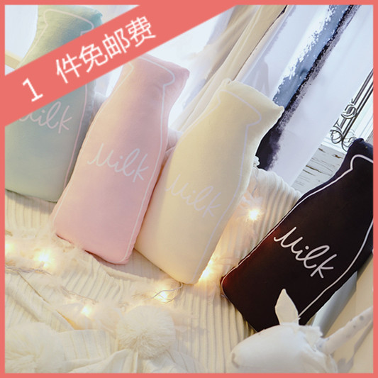 ins 北欧风 少女心牛奶瓶安抚娃娃抱枕午睡枕软绵绵靠枕 可拆洗在类目 居家布艺, 靠垫/抱枕中 - 来自Buy2taobao.com提供专业的淘宝代购服务