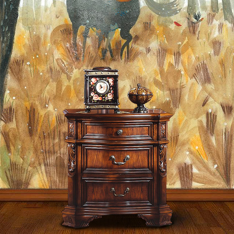 Harmony furniture solid wood bedside cupboard Telephone cabinet American style villa bedroom furniture European style classic Bedside Storagein the Residential furniture , Cabinet , Bedside cabinet category - from Buy2taobao.com to provide professional Taobao agent buy service