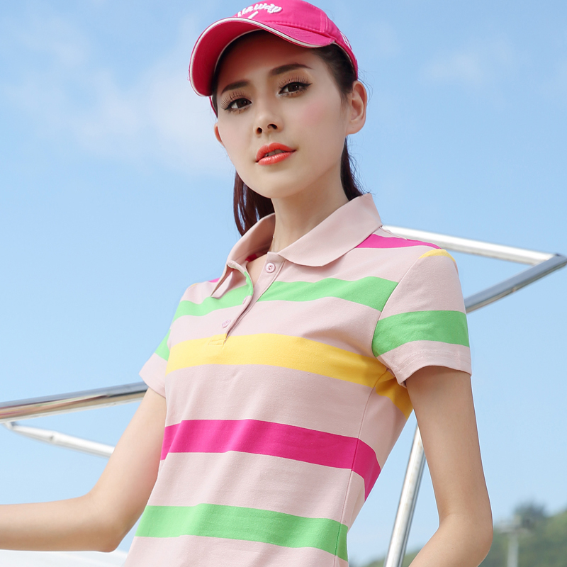 2019 motion T-shirt Thin section fashion Lapel Korean Edition Casual Wear jacket Short sleeved shirt Led stripe T-shirtin the Sportswear/Casual Clothing , Sports T-shirt category - from Buy2taobao.com to provide professional Taobao agent buy service