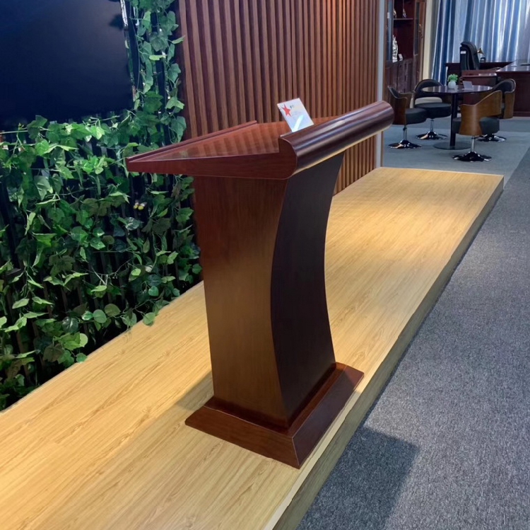 红胡桃木色0.7米小型实木演讲台弧形发言台迎宾台前台接待前台Y-B在类目 商业/办公家具, 办公家具, 办公桌, 演讲台中 - 来自Buy2taobao.com提供专业的淘宝代购服务