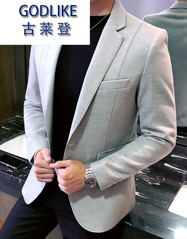 西服男修身韓版西裝男休閑小西裝男外套男商務正裝毛呢單西 灰色在類目 個性定製/設計服務/DIY, 服飾箱包定製, 服裝定製, 潮服定制中 - 來自Buy2taobao.com提供專業的淘寶代購服務