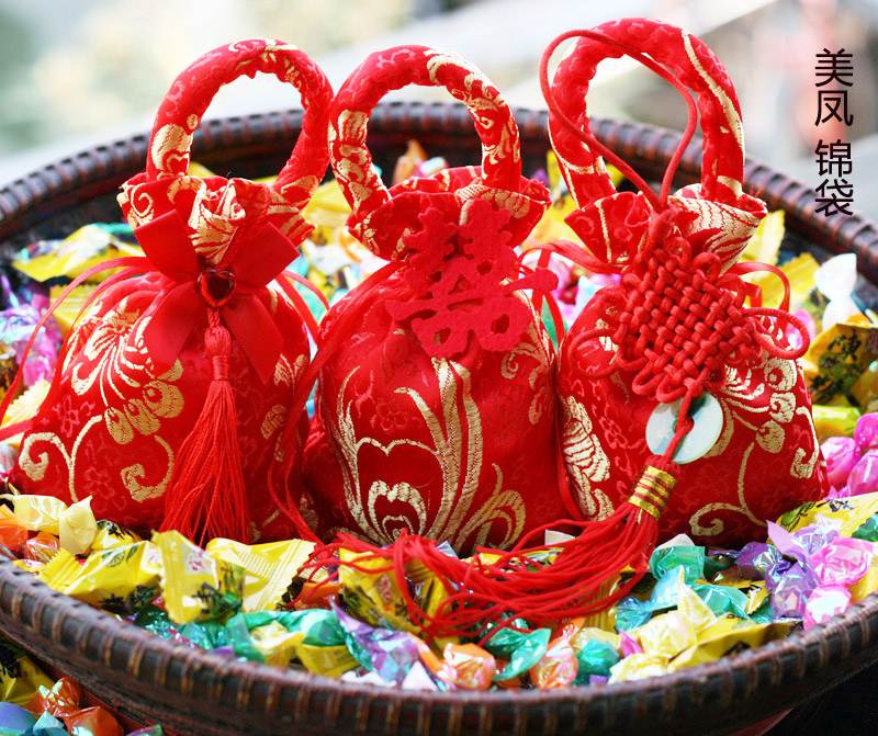Kam bags Chinese style Candy Bag Tapestry reticule Hand carry Hi Egg Bag marry Return ceremony Large marryin the Festive supplies/Gift , Sugar Box/Sugar Box Accessories category - from Buy2taobao.com to provide professional Taobao agent buy service