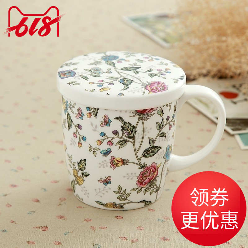 骨瓷馬克杯家用簡約陶瓷水杯女咖啡杯牛奶杯日系喝水杯子帶蓋瓷杯在類目 餐飲具, 杯子/水杯/水壺, 馬克杯中 - 來自Buy2taobao.com提供專業的淘寶代購服務