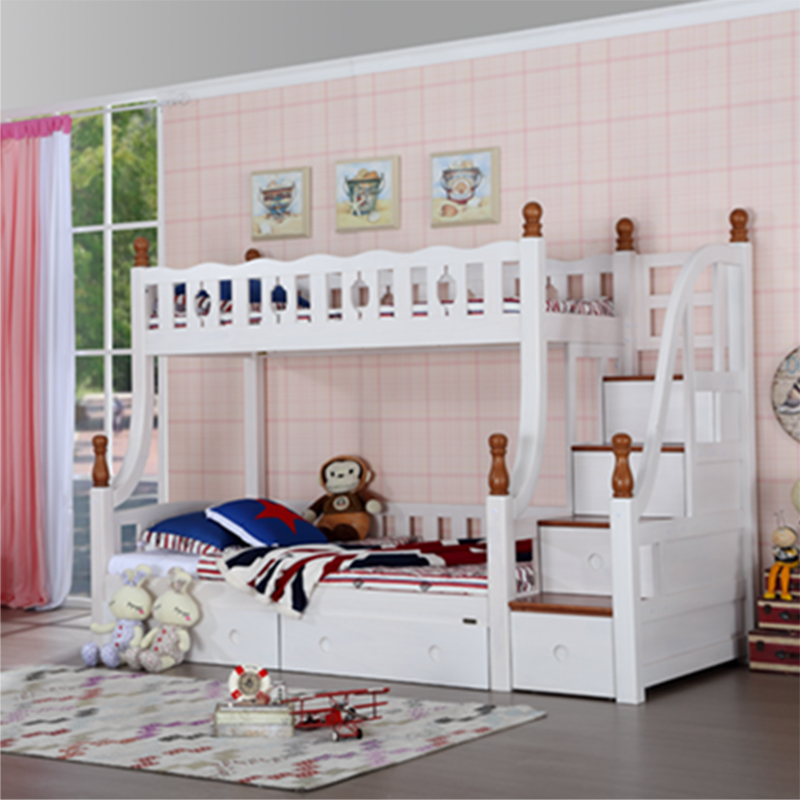 Children's furniture Mediterranean Sea Solid wood bed Bunk bed Double deck bed solid wood Children bed guardrail On the bedin the Residential furniture , Beds , Height/Trundle category - from Buy2taobao.com to provide professional Taobao agent buy service