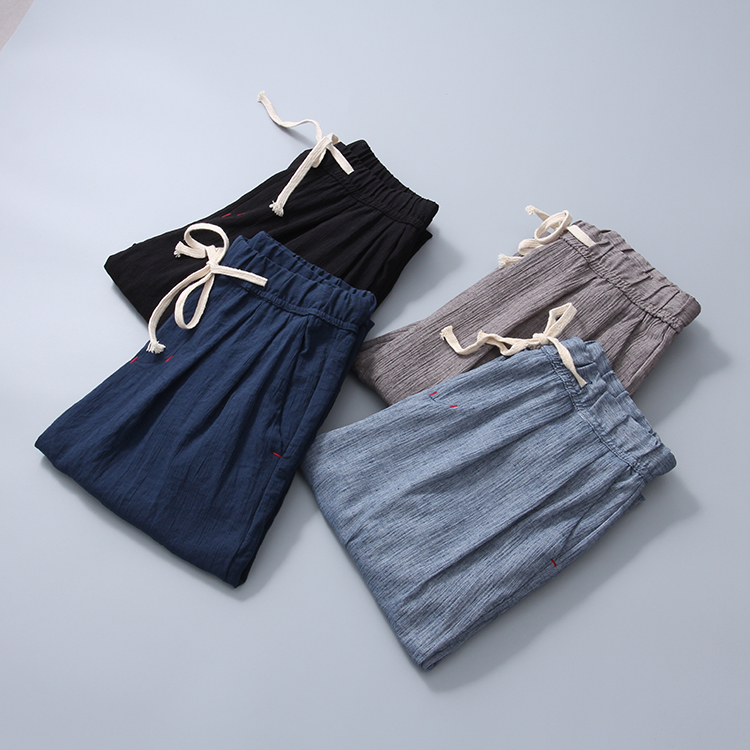 Natural Comfort Loose, casual summer Elastic waist Flax Thin section ventilation Ankle banded pants Casual pants GA759in the Men's clothing, Casual pants category - from Buy2taobao.com to provide professional Taobao agent buy service