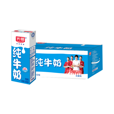 光明纯奶250mL*24盒苗条装包装升级