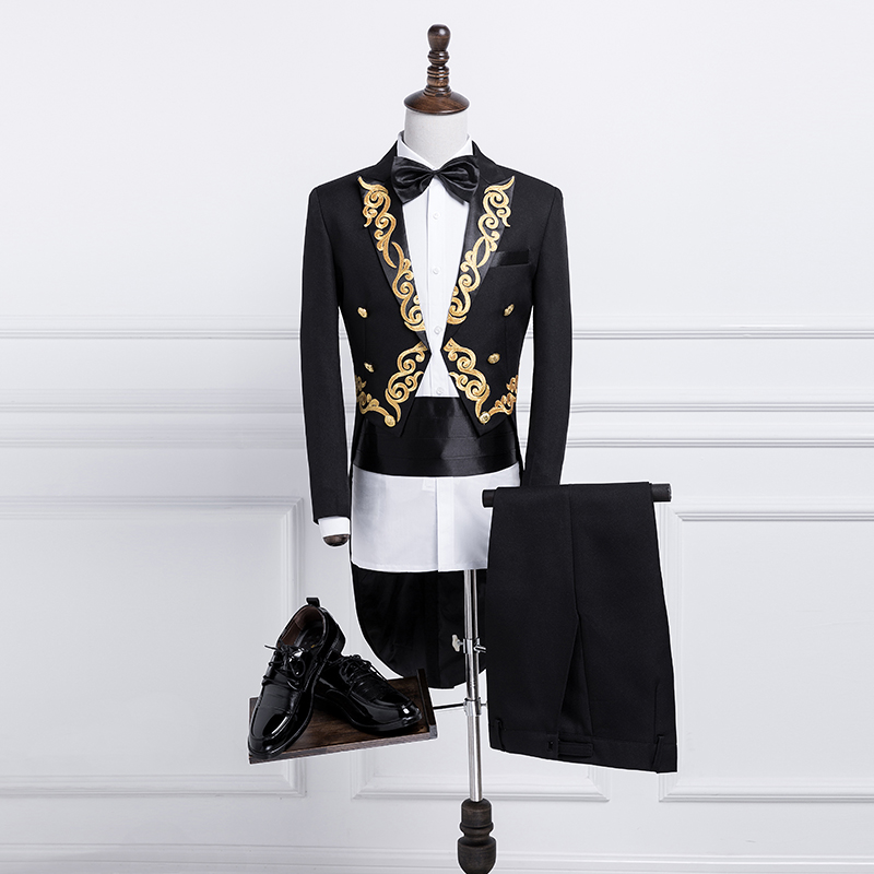燕尾服套装男成人歌手司仪主持人礼服舞台合唱演出服魔术表演服装在类目 男装, 西服套装中 - 来自Buy2taobao.com提供专业的淘宝代购服务